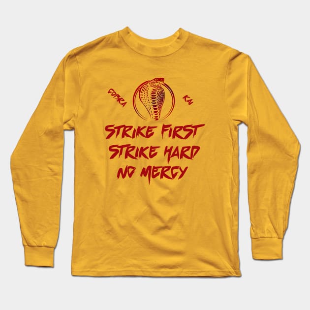 Cobra Kai No Mercy Long Sleeve T-Shirt by D_Machine